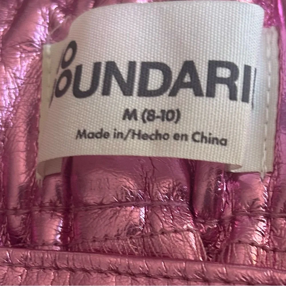 No Boundaries  Metallic Pink Wide Leg Cargo Pants. Size 8-10 - Picture 4 of 10